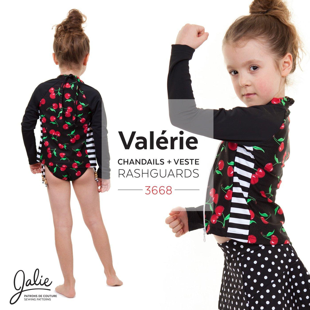 Digital Sewing Pattern - 3668 // VALÉRIE Swim Shirts - Rashguards by Jalie