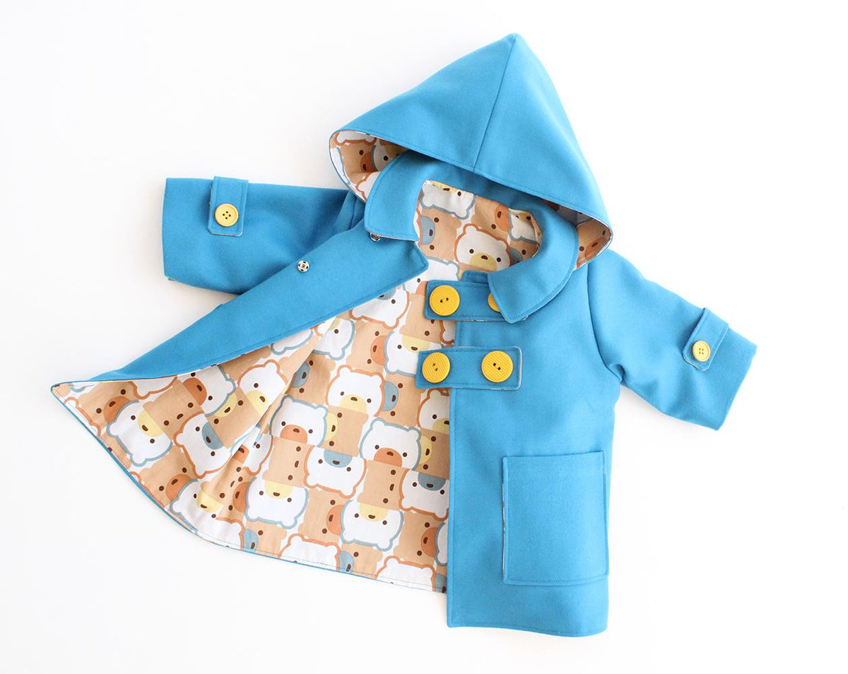 Digital Sewing Pattern - Witty Duffle Coat Pattern & Hat Pattern by Puperita