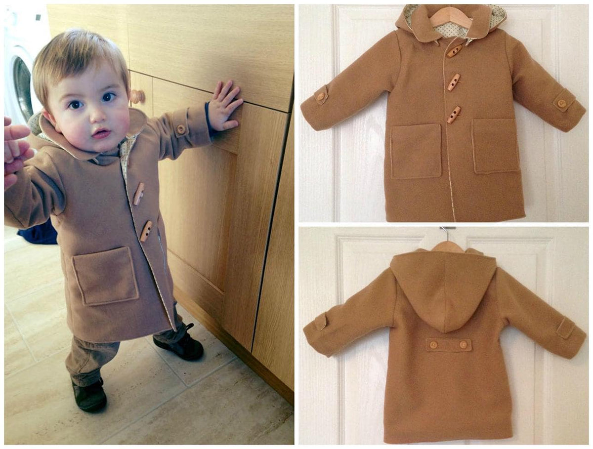 Digital Sewing Pattern - Witty Duffle Coat Pattern & Hat Pattern by Puperita