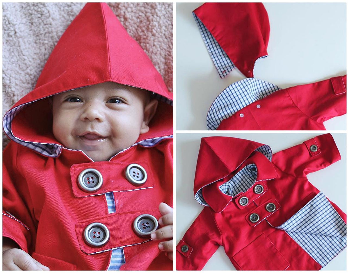Digital Sewing Pattern - Witty Duffle Coat Pattern & Hat Pattern by Puperita
