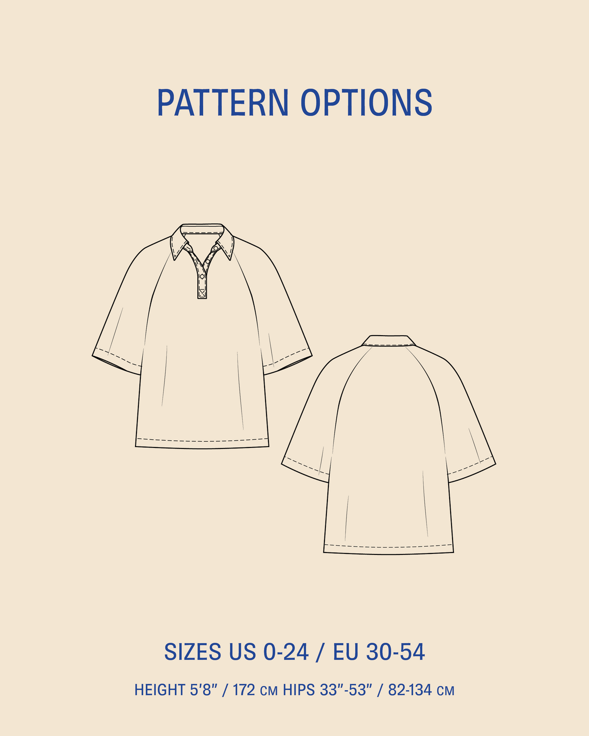 Digital Sewing Pattern - Womens' Rugby Shirt sewing pattern by Wardrobe By Me