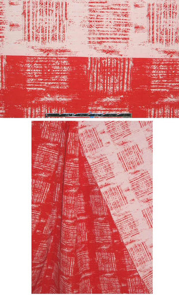French red/off white hatch patch reversible jacquard 1.2 yds