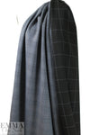 Italian black/dusty blue glen plaid reversible suiting