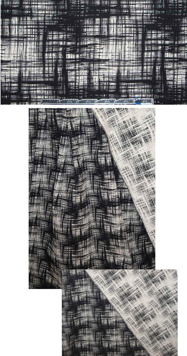 NY designer reversible crosshatch stretch suiting