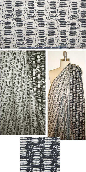 NY designer reversible edgy graphic stretch suiting