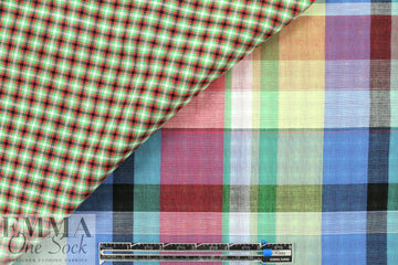French all-cotton 2-ply yarn dyed plaid - reversible