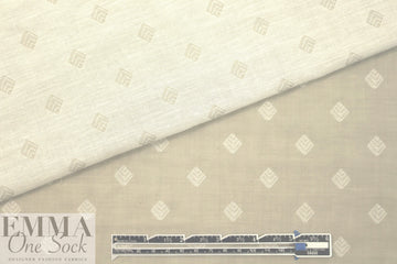 Italian cotton 2-ply jacquard woven - khaki