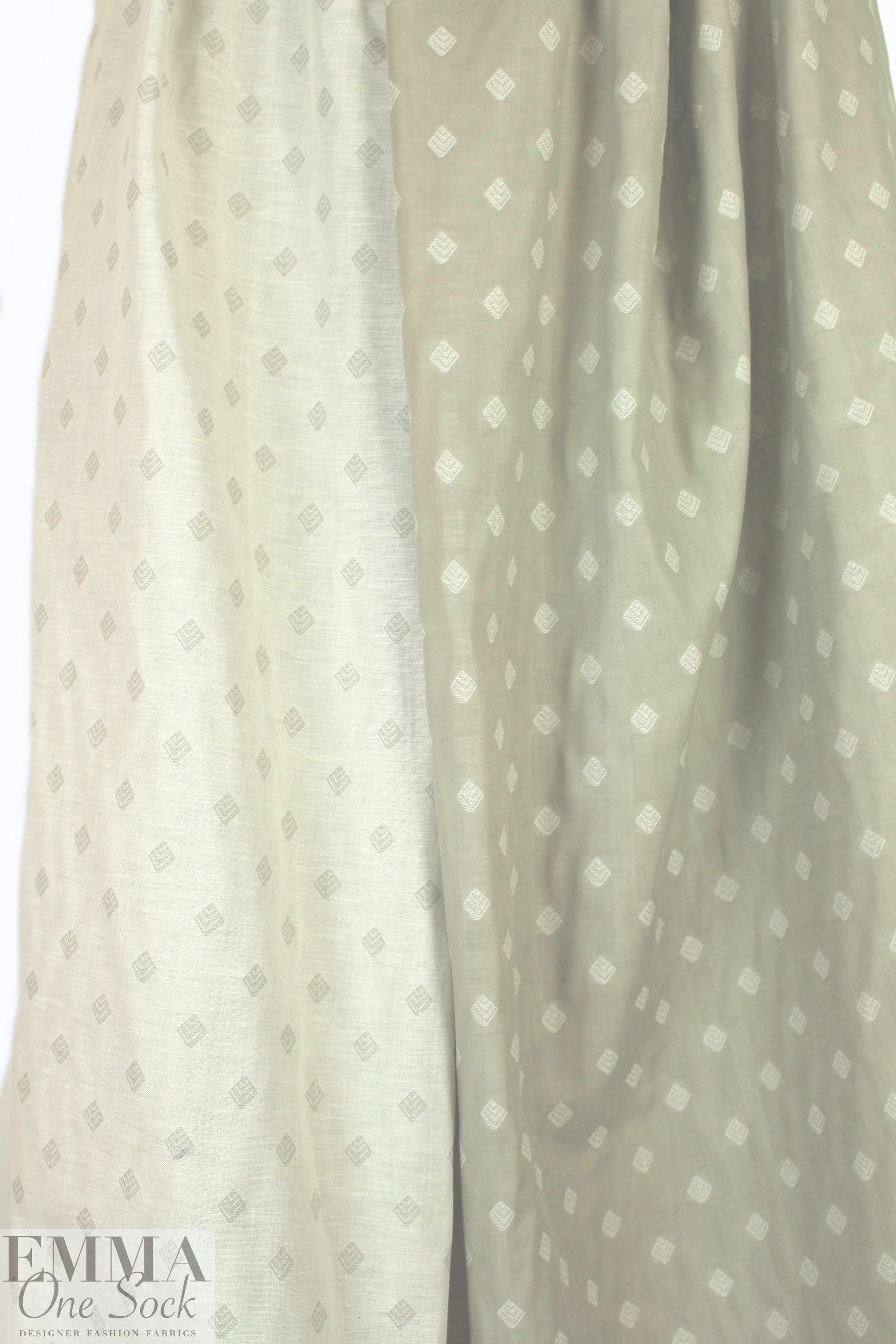 Italian cotton 2-ply jacquard woven - khaki