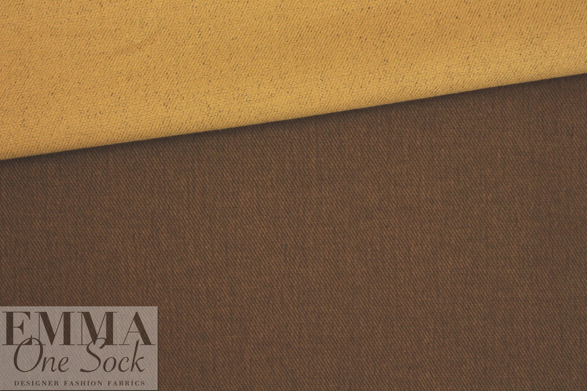 Italian doubleface cotton denim - nutmeg/taffy