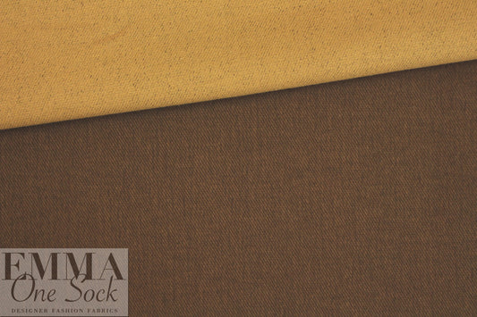 Italian doubleface cotton denim - nutmeg/taffy 2 yd