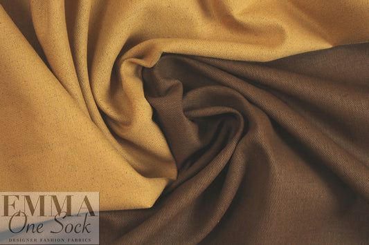 Italian doubleface cotton denim - nutmeg/taffy 2 yd