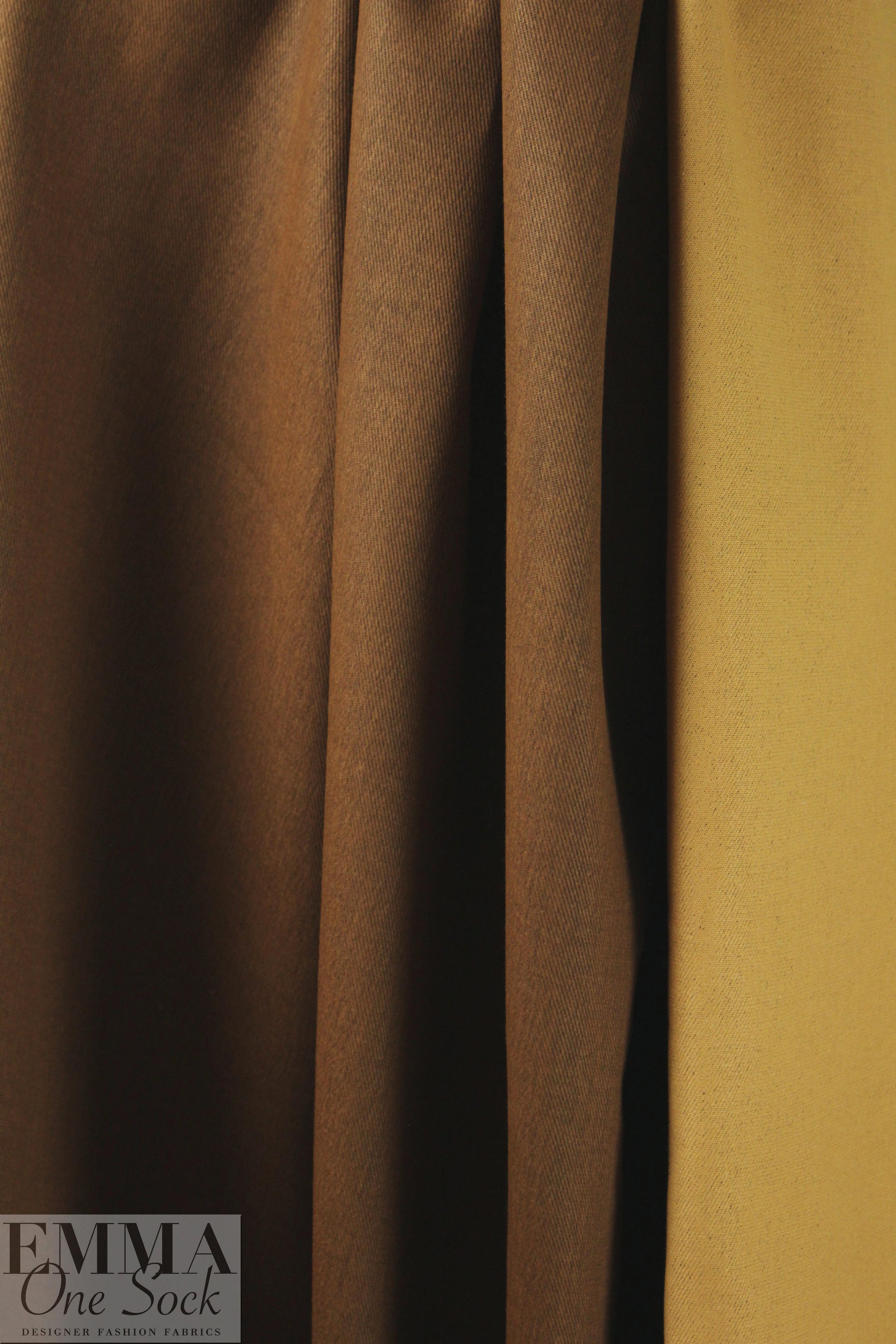 Italian doubleface cotton denim - nutmeg/taffy 2 yd