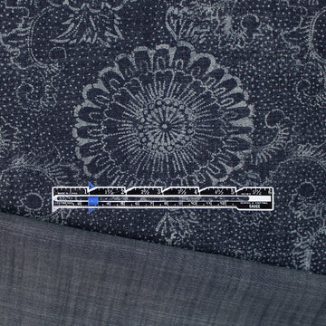 Italian 'floral medallion' reversible lighter weight denim 1.625 yds
