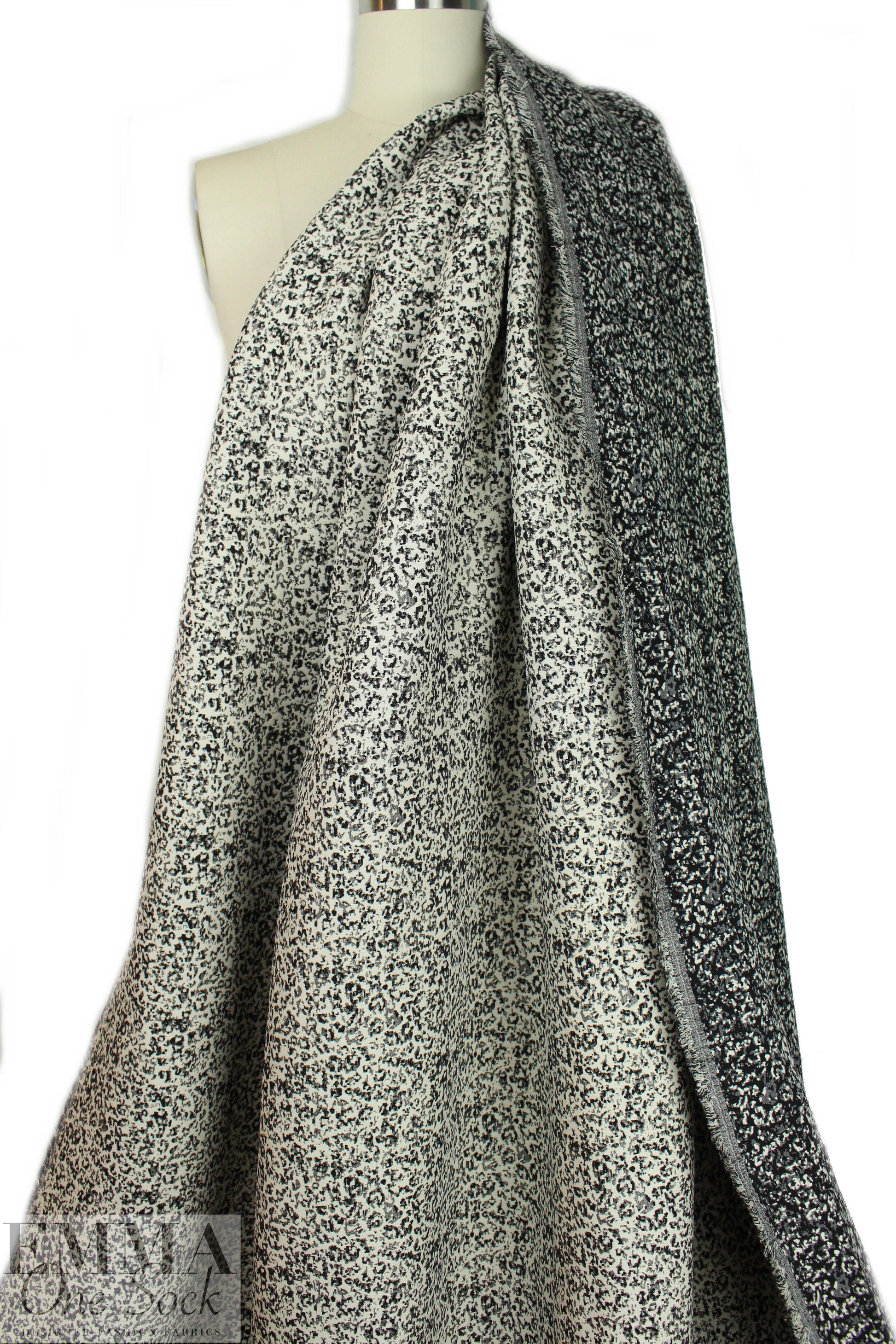 NY designer mottled design vertical stretch jacquard
