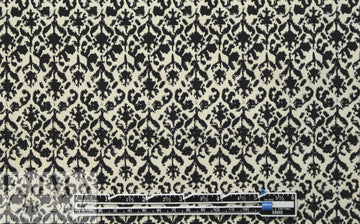 NY designer b/i fleur de lis reversible stretch jacquard