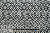 NY designer b/w fleur de lis reversible stretch jacquard