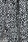 NY designer b/w fleur de lis reversible stretch jacquard