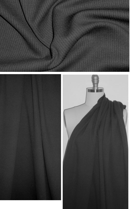 Sara Campbe11 4x1 ribbed sweatery knit -black