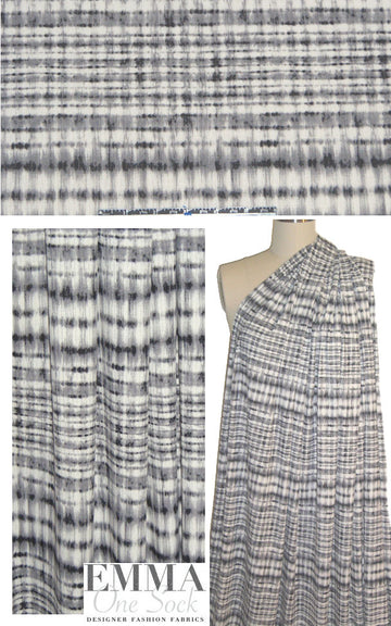 'techno-grid' 4x2 ribbed knit - gray/ivory
