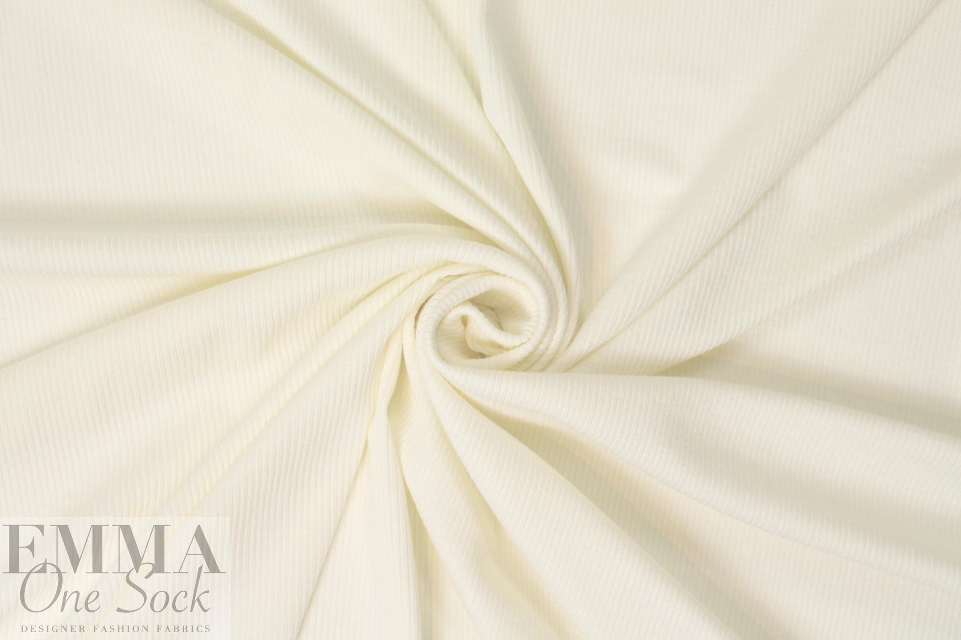 viscose/spandex 2x2 micro ribbed knit - creamy ivory
