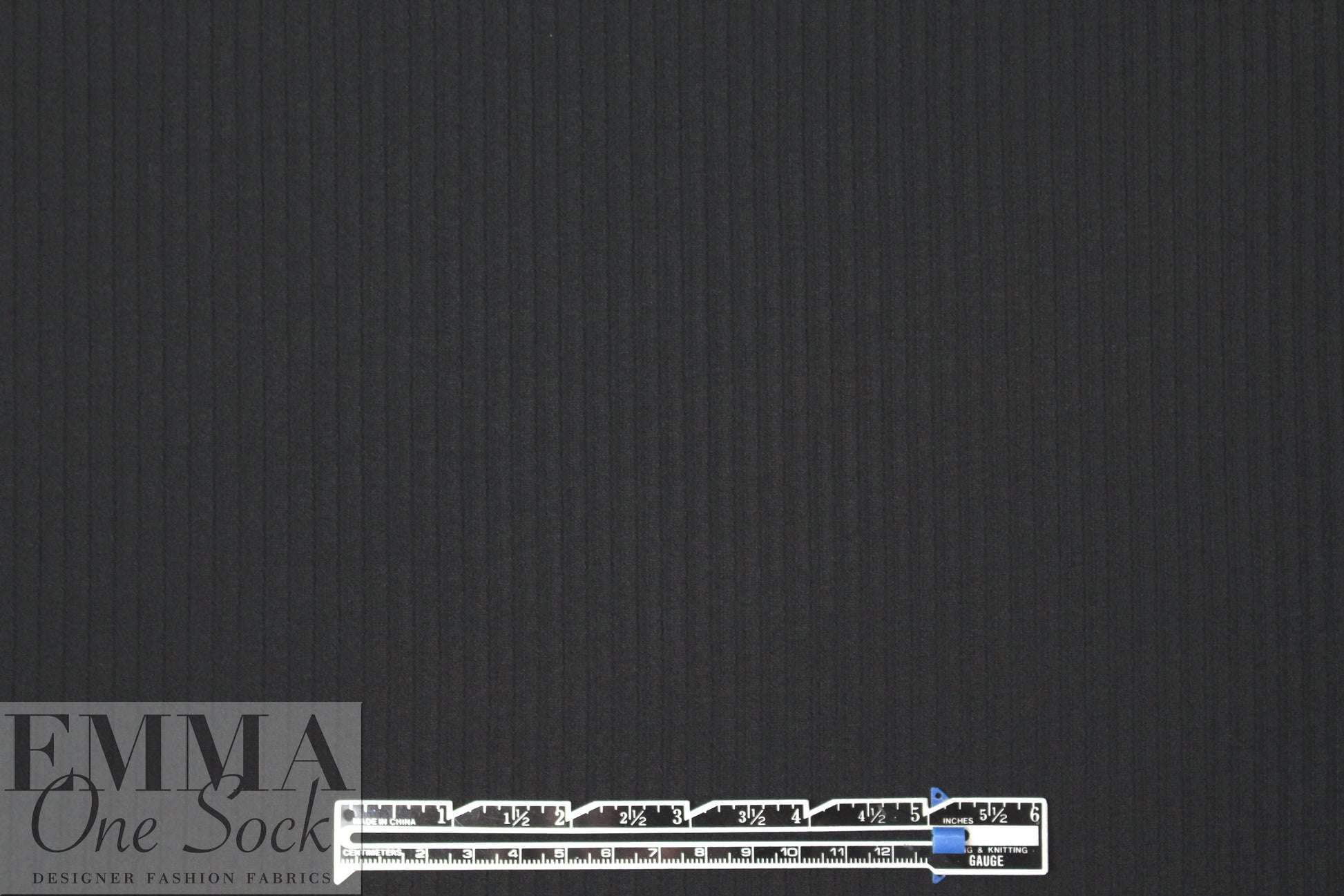 poly/viscose blend 3x3 ribbed knit - black