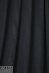 poly/viscose blend 3x3 ribbed knit - black 1.375 yds
