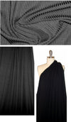 poly/viscose blend 3x3 ribbed knit - black 1.75 yd