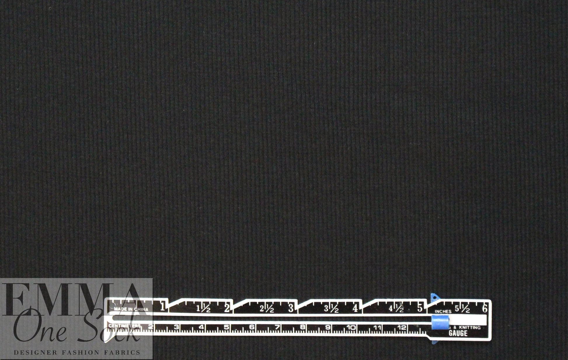 oeko-tex cert. bamboo/cotton circular tube ribbing - black .75 yds