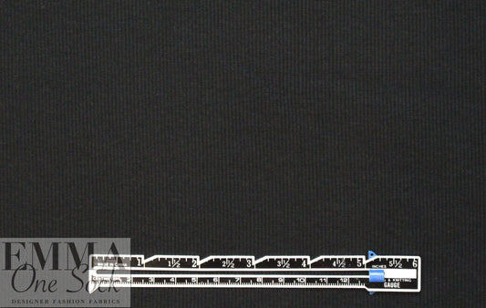 bamboo/cotton circular tube ribbing - black Oeko-Tex cert. .5 yds