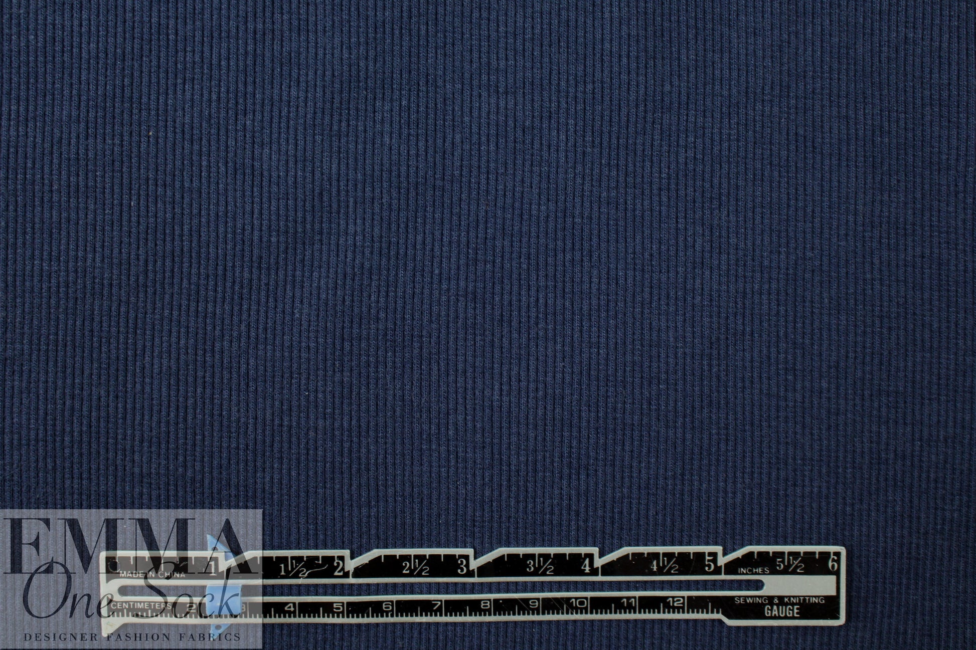 bamboo/cotton circular tube ribbing - marine Oeko-Tex cert. .5 yds