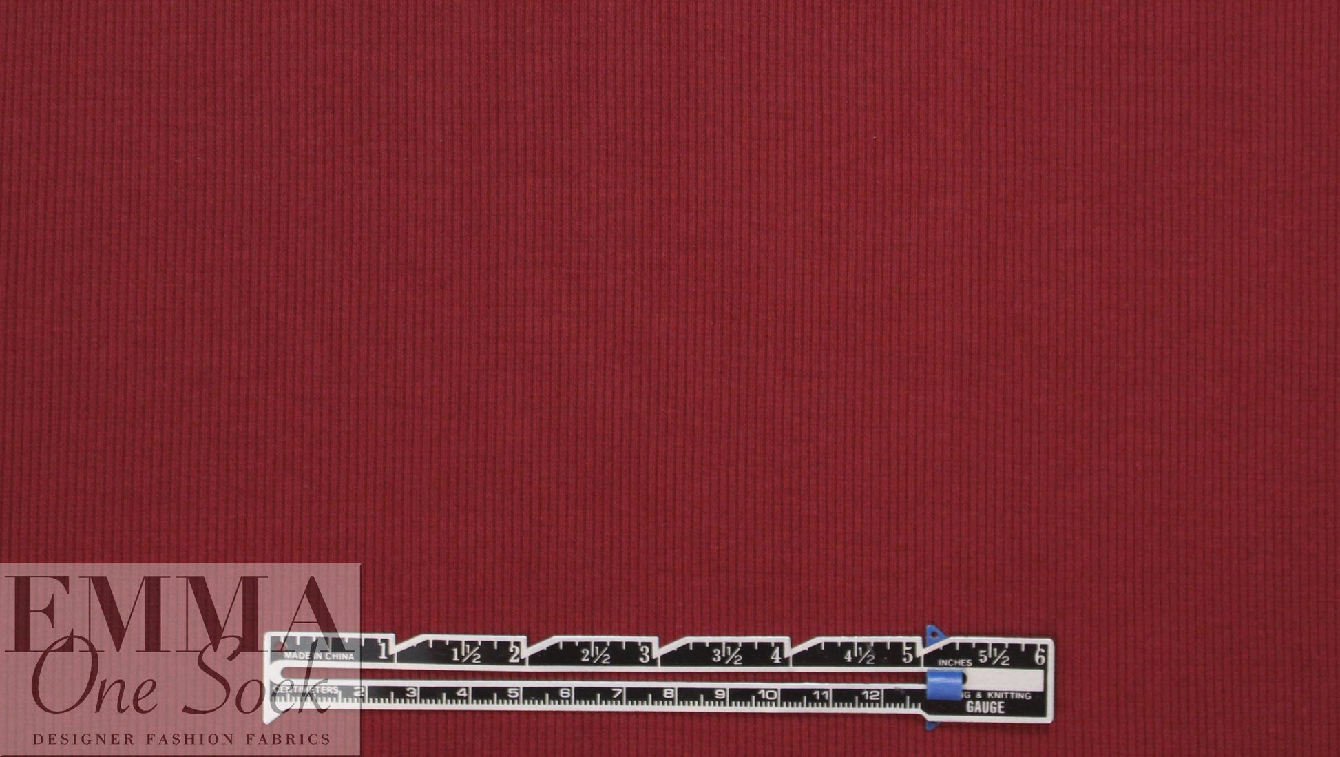 bamboo/cotton circular tube ribbing - persian red Oeko-Tex cert. .75 yds