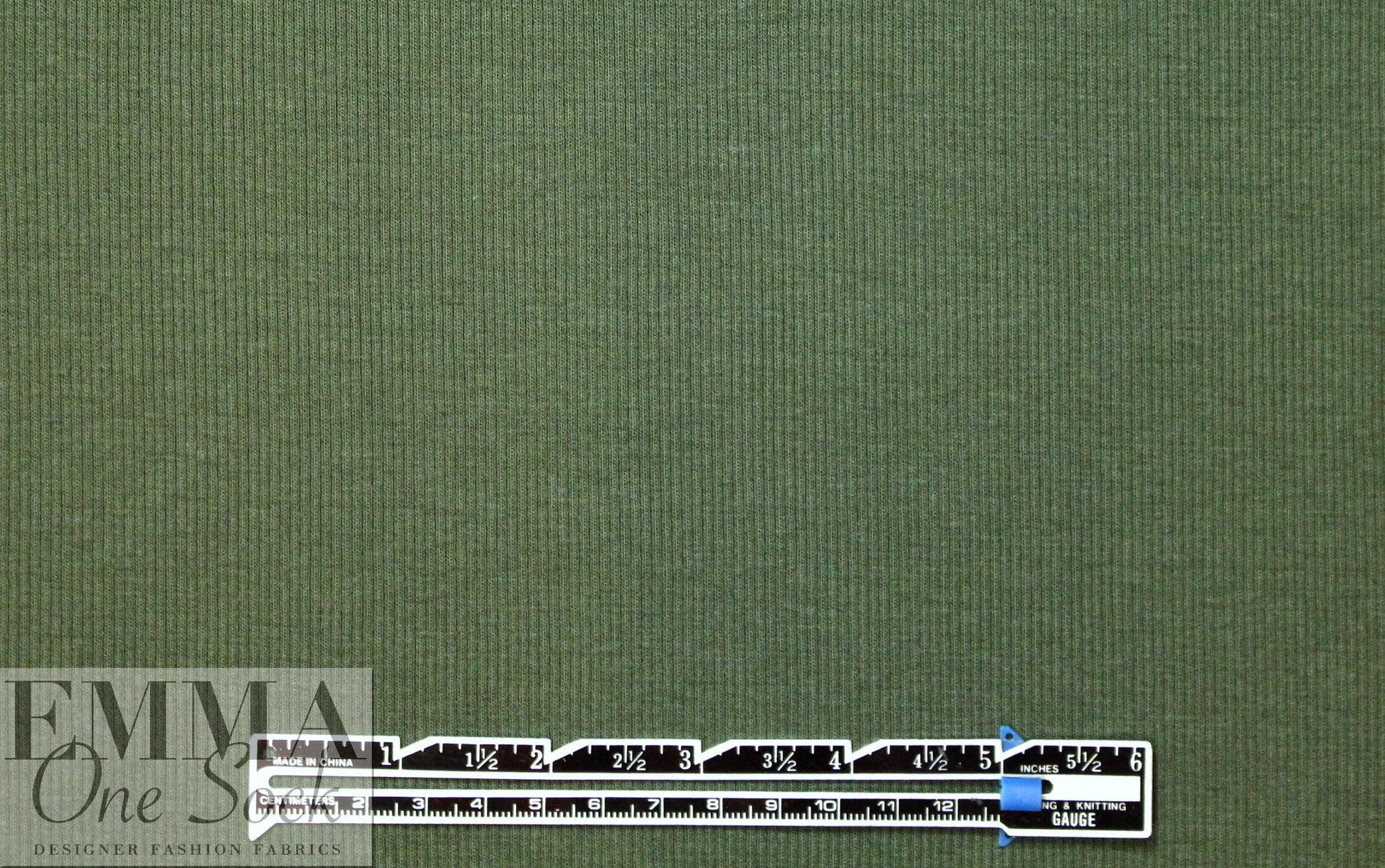 bamboo/cotton circular tube ribbing - fern Oeko-Tex cert. .5 yds