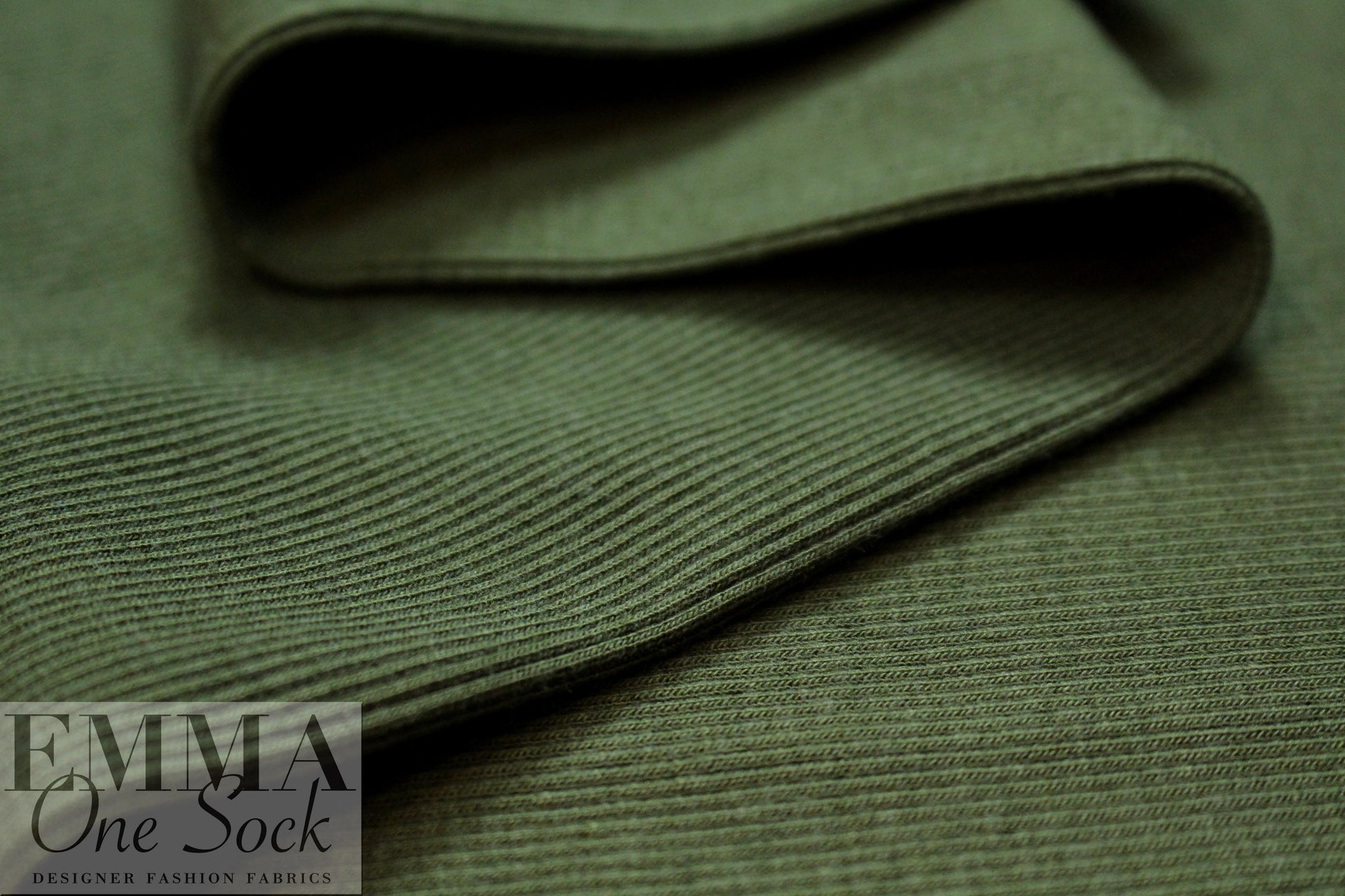 bamboo/cotton circular tube ribbing - fern Oeko-Tex cert. 1.5 yd