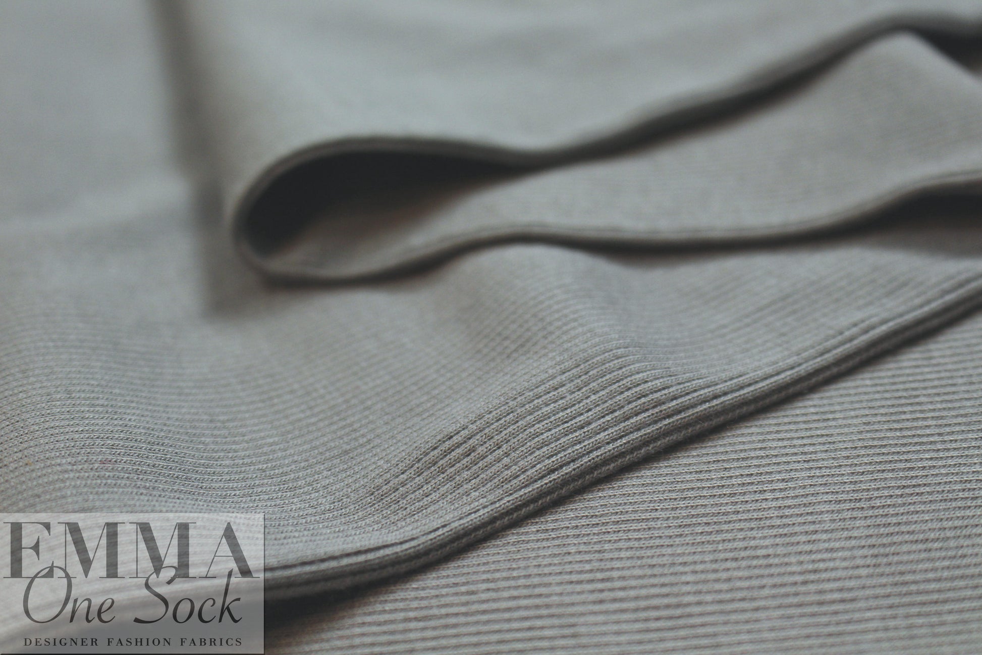 bamboo/cotton circular tube ribbing - gray Oeko-Tex cert.