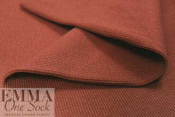 MTM organic cotton 2x1 knit ribbing - sienna .5 yds
