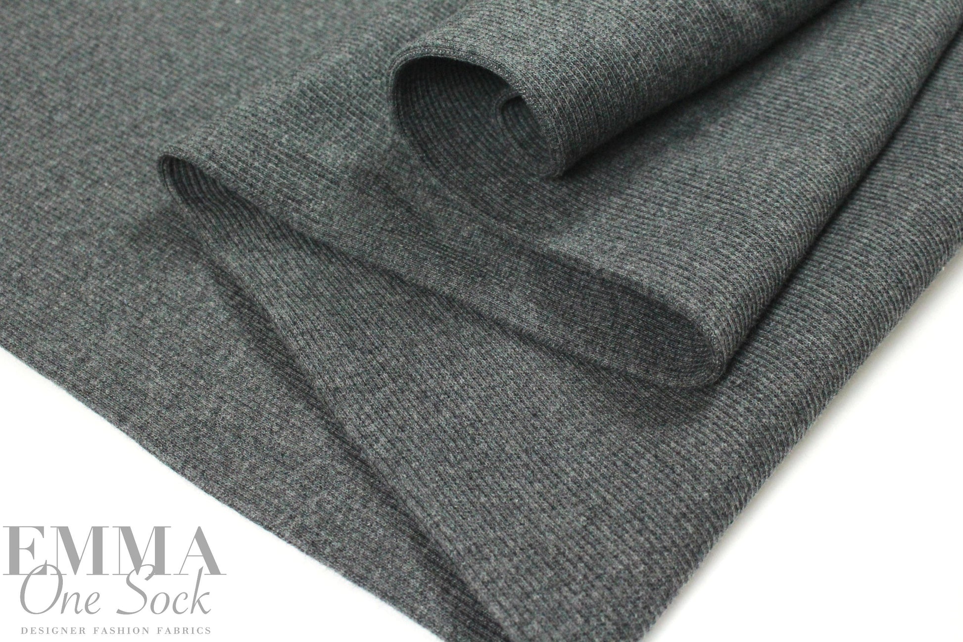 Marna R0 charcoal heather cotton sweater ribbing
