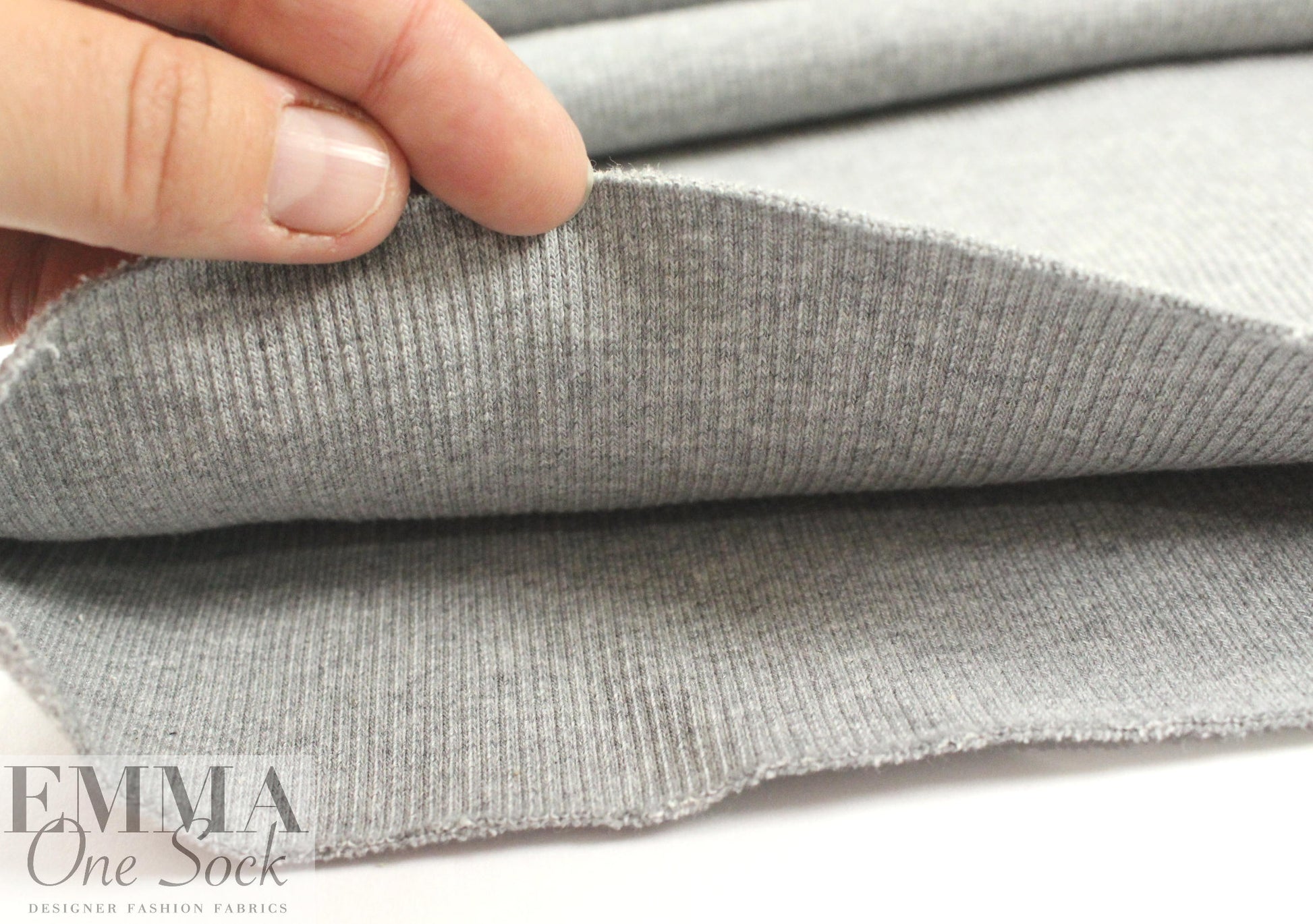 Marna R0 lt. gray heather cotton sweater ribbing