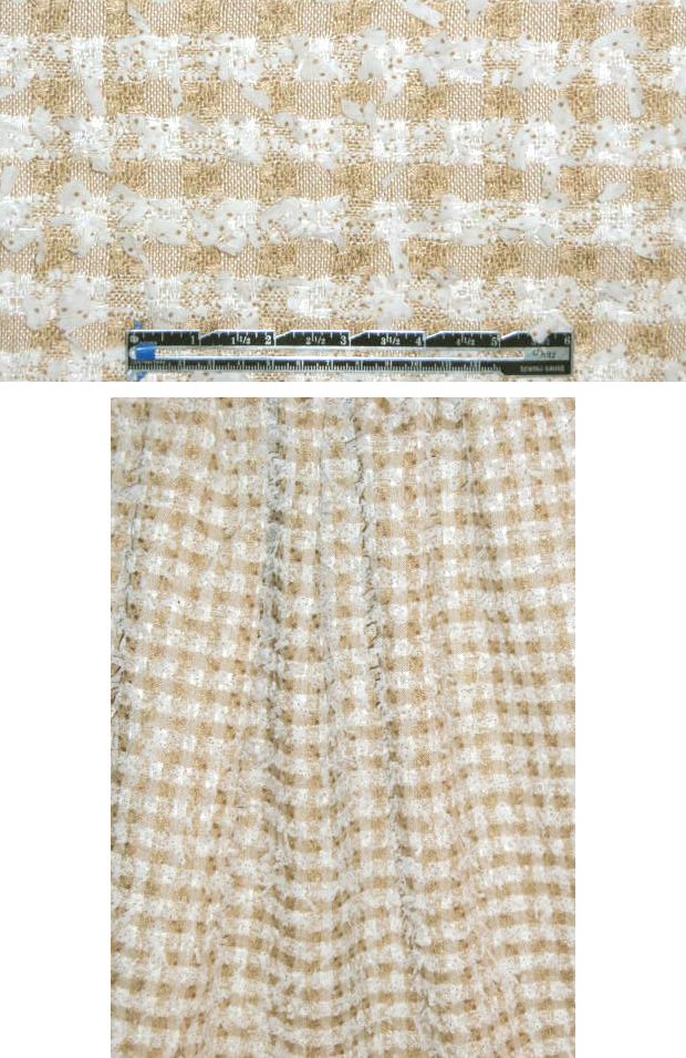 0scar fancy ribbon boucle' -  beige/white