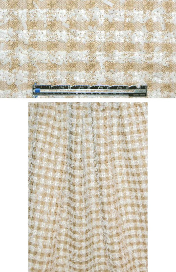 0scar fancy ribbon boucle' -  beige/white