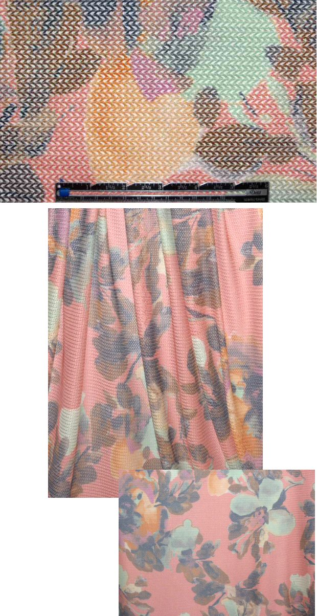 NY designer floral printed 'braided' knit