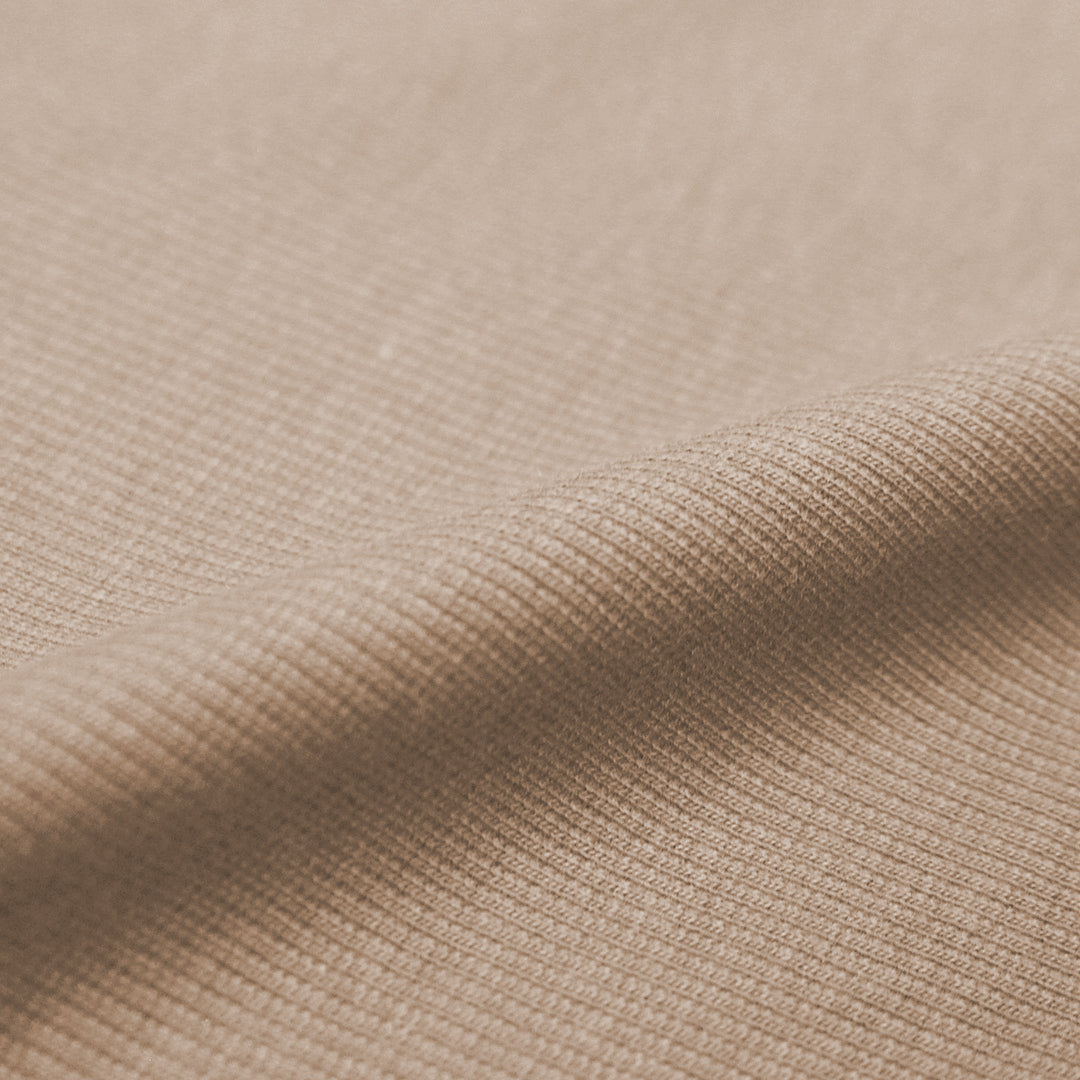 recycled cotton rib knit - warm sand 1.75 yds