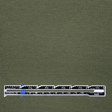 organic cotton rib knit - dusky green .5 yds