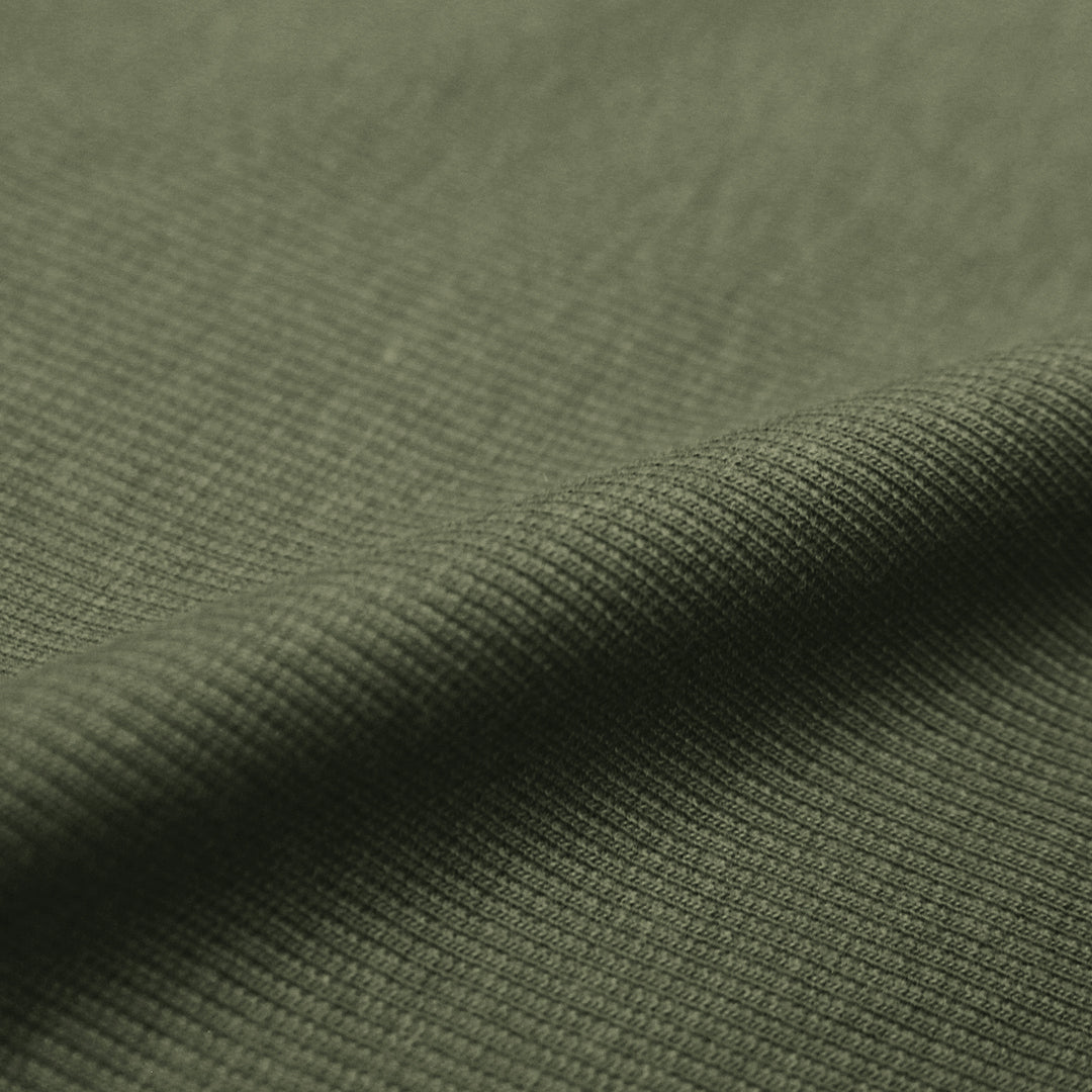 organic cotton rib knit - dusky green .5 yds