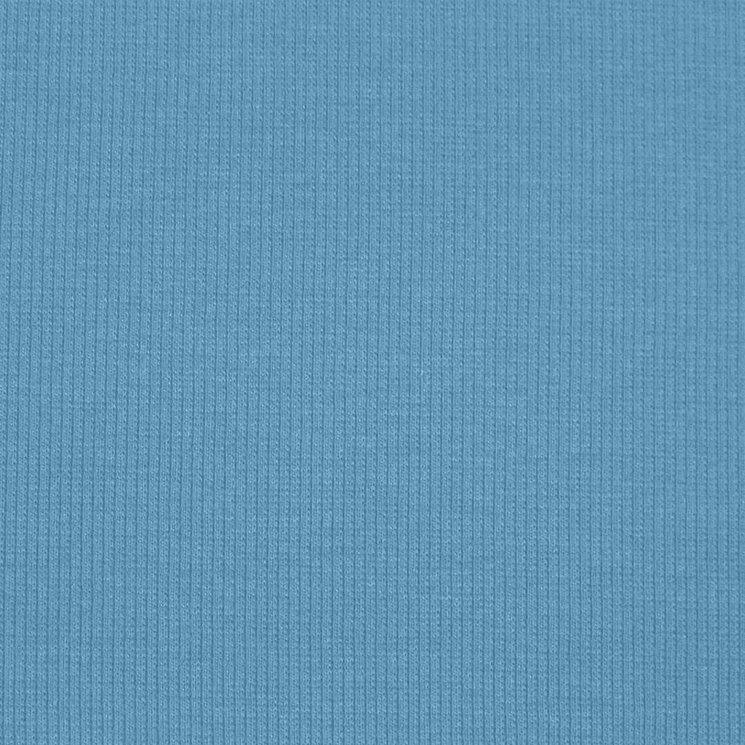 organic cotton rib knit - denim blue