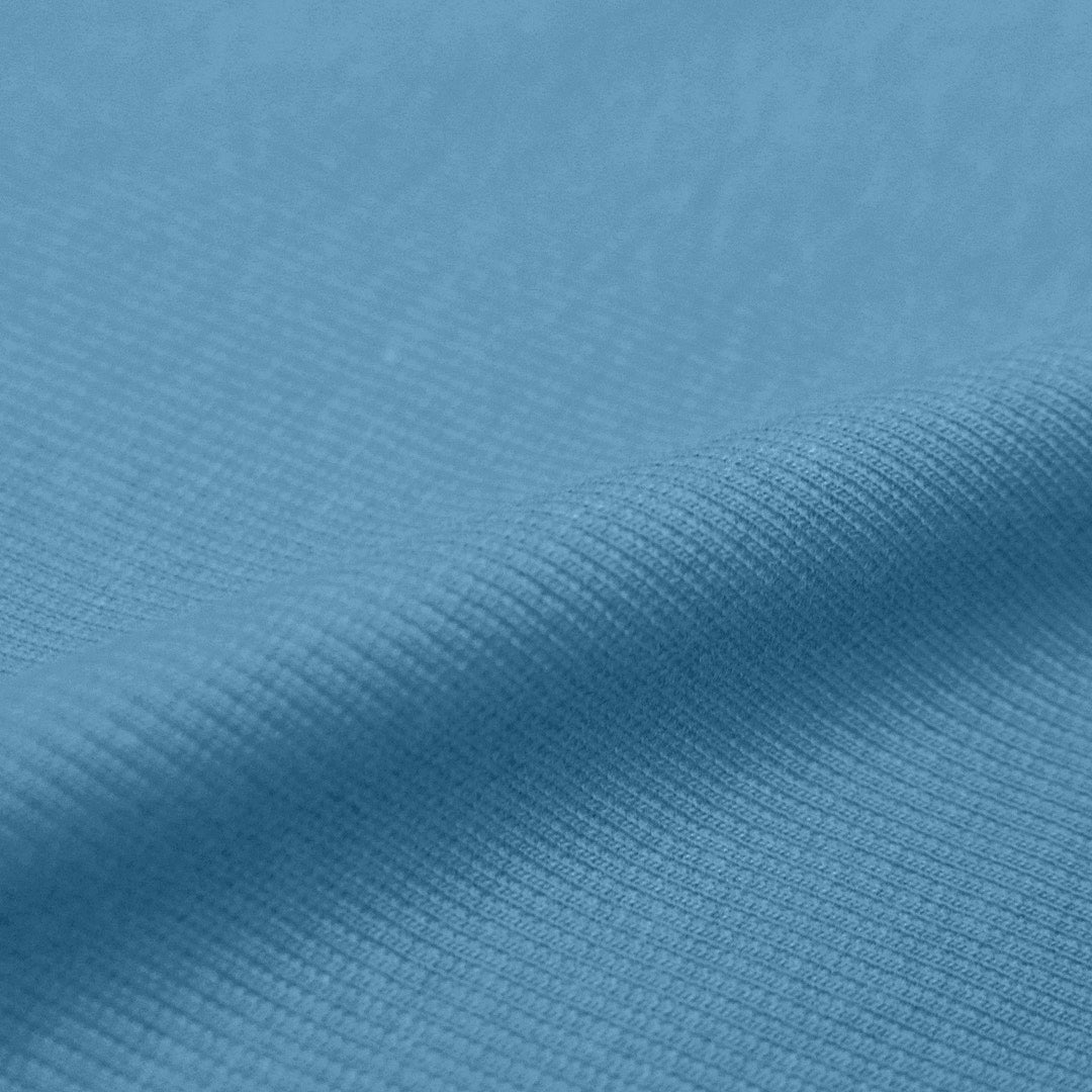 organic cotton rib knit - denim blue .875 yds