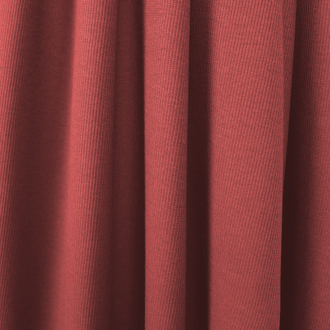 organic cotton rib knit - sienna .5 yds