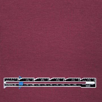 organic cotton rib knit - wine .5 yds