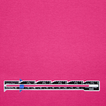 organic cotton rib knit - fuchsia 1.875 yds