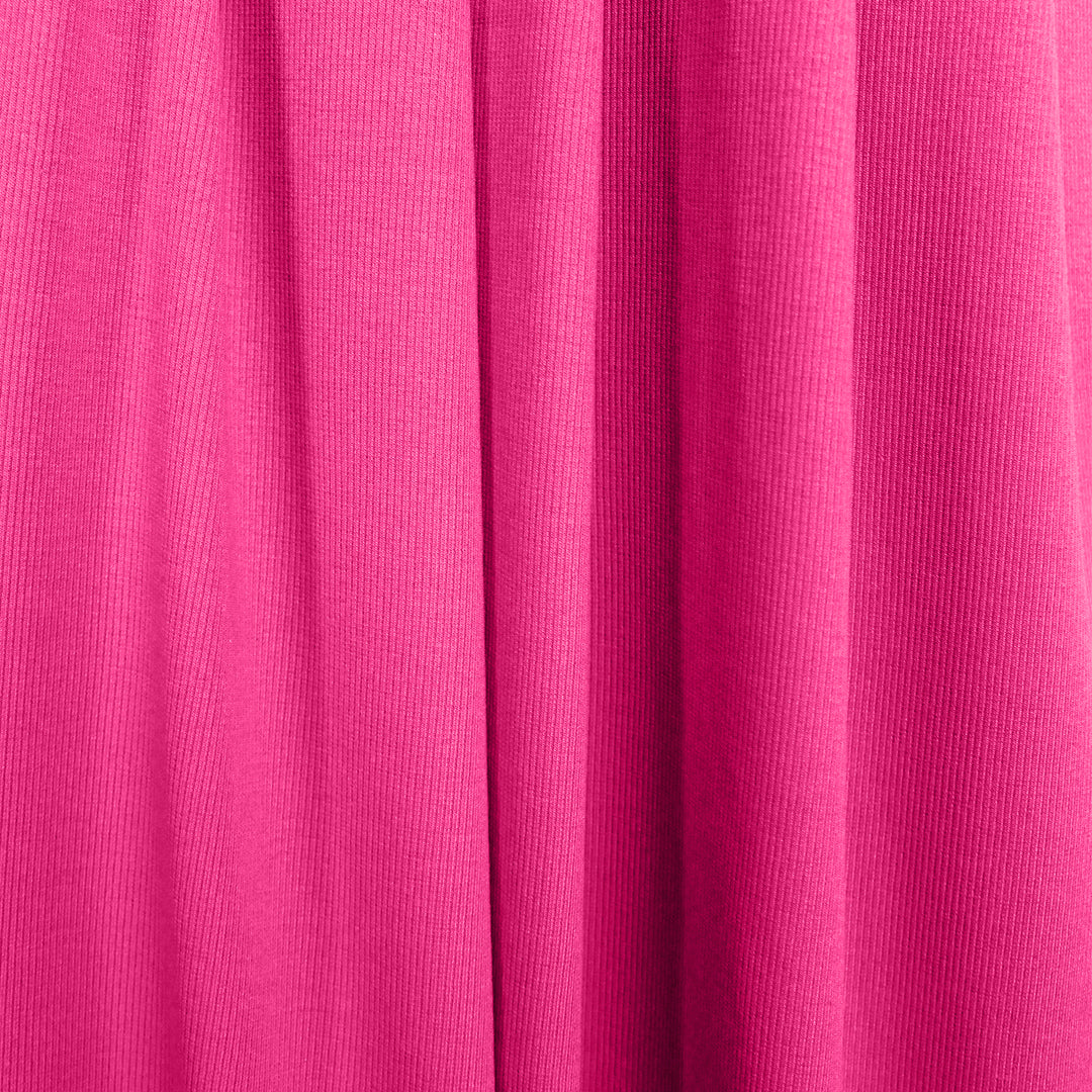 organic cotton rib knit - fuchsia 1.875 yds
