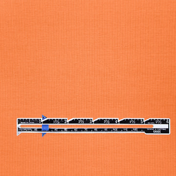 organic cotton rib knit - kumquat .66 yds